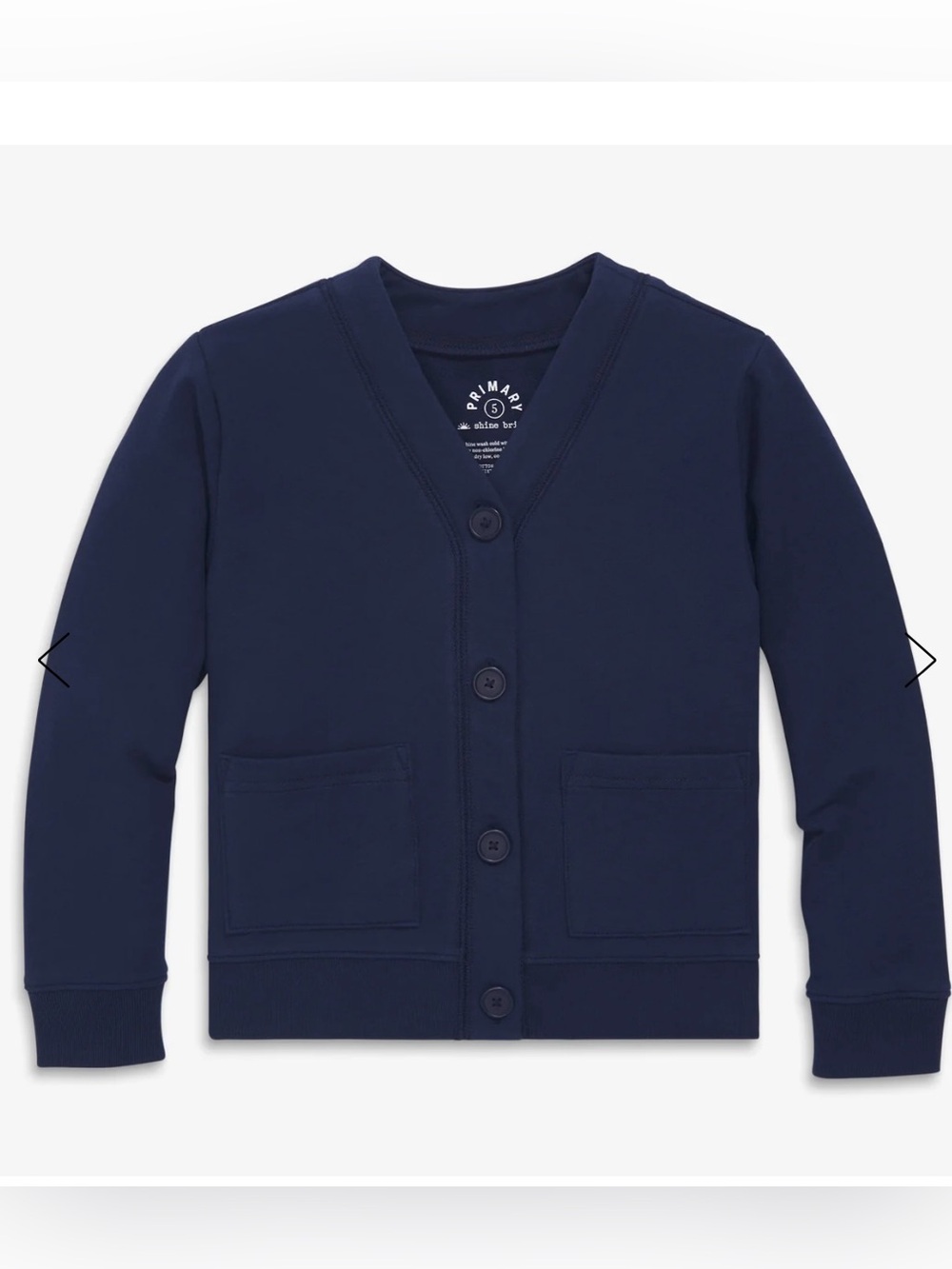 Primary Kids Sweatshirt Cardigan - 5 VGUC Navy